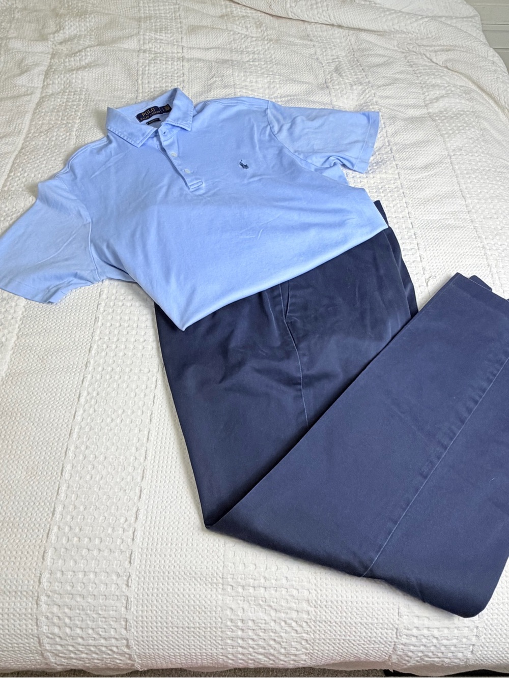 Polo Ralph Lauren Classic Fit Light Blue Polo Shirt, Men's Size L